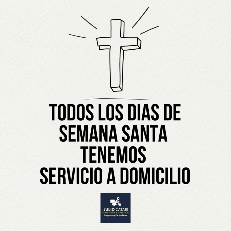 SERVICIO A DOMICILIO – SEMANA SANTA